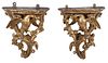 Very Fine Pair Chippendale Giltwood Eagle Brackets