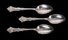Three Sterling Silver Serving Spoons