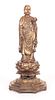 A Large Giltwood Buddha Figure