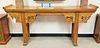 CHINESE ELM ALTAR TABLE. 36"H X 73"W X 15"D