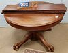 VICT WALNUT 4' DIAM PED BASE EXTENSION TABLE W/4 LEAVES