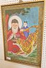 FRAMED CHINESE PAINTING ON CLOTH. 28 1/4" X 17 1/2"