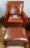 LEATHER RECLINER CHAIR + LIFT SEAT OTTOMAN