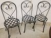 SET 3 WROUGHT CHAIRS