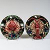 Pair of Palissy Style Earthenware, Probably Caldas