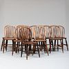 Associated Set of Twelve English Ash Windsor Side Chairs