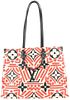 LOUIS VUITTON LIMITED RED MONOGRAM CRAFTY ONTHEGO GM 2WAY TOTE