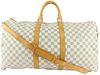 LOUIS VUITTON DAMIER AZUR KEEPALL BANDOULIERE DUFFLE WITH STRAP