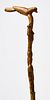 Carved Folk Art Cane with Indian