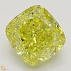 3.04 ct, Natural Fancy Vivid Yellow Even Color, IF, Cushion cut Diamond (GIA Graded), Appraised Value: $492,400 