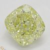 1.50 ct, Natural Fancy Yellow Even Color, VS2, Cushion cut Diamond (GIA Graded), Appraised Value: $24,300 