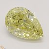 1.50 ct, Natural Fancy Yellow Even Color, VS2, Pear cut Diamond (GIA Graded), Appraised Value: $33,500 