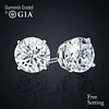 6.14 carat diamond pair Round cut Diamond GIA Graded 1) 3.03 ct, Color F, IF 2) 3.11 ct, Color F, VVS1. Appraised Value: $690,200 