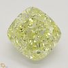 3.10 ct, Natural Fancy Yellow Even Color, VVS2, TYPE IIa Cushion cut Diamond (GIA Graded), Appraised Value: $79,600 
