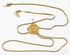 Group of 18K gold necklace and pendant
