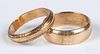 Two 14K gold wedding bands