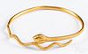 18K or higher gold snake bracelet