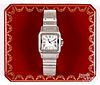 Cartier stainless steel Santos wristwatch
