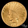 1915 Indian Head ten dollar gold coin.