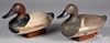 Pair of Chesapeake Bay canvasback duck decoys