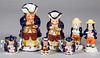 Group of Staffordshire toby figures