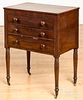 Sheraton mahogany three-drawer stand, ca. 1815