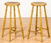 Pair of contemporary painted stools