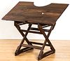 Pine and oak adjustable drafting table