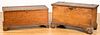 Two pine blanket chests, 19th c.