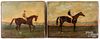 Pair of English oil on canvas horse portraits