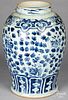 Chinese blue and white porcelain urn
