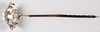 English silver ladle, ca. 1765, with baleen handle