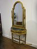 2PC French LXVI styled Gilded Demi Console
