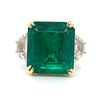12.99 AGL Emerald and Diamond Ring