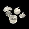 4pcs Lalique French Crystal Scent Bottles & Bowl