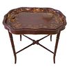 Antique French Wood & Papier Mache Tray Tea Table