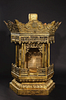 Qing Qianlong: A gilt bronze hexagonal Shaped Buddhist Shrine