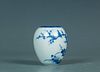 Qing Dynasty: A Blue and White Porcelain Water Dropper