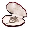 Antique Diamonds & Pearl Victorian 14k Gold Pendant/Brooch