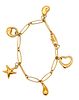 Tiffany & Co. Elsa Peretti Five Charms 18k Gold Bracelet