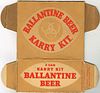 1955 Ballantine Beer (3 12oz cans) Three Pack Can Carrier Six-pack Holder Newark, New Jersey