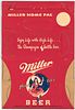 1950 Miller High Life Beer Six Pack Can Carrier Milwaukee, Wisconsin