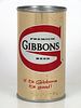 1996 Gibbons Beer 12oz Flat Top Can 59-29 Wilkes-Barre, Pennsylvania