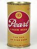 1960 Pearl Lager Beer 12oz Flat Top Can 113-01.1 San Antonio, Texas