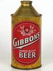 1957 Gibbons Premium Quality Beer 12oz Cone Top Can 164-28 Wilkes-Barre, Pennsylvania