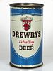 1954 Drewrys Extra Dry Beer (Blue Sports) 12oz Flat Top Can 56-04 South Bend, Indiana