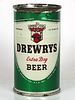 1954 Drewrys Extra Dry Beer (Green Sports) 12oz Flat Top Can 56-06 South Bend, Indiana