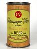 1953 Champagne Velvet Beer 12oz Flat Top Can 48-32 Terre Haute, Indiana