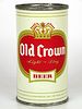 1961 Old Crown Beer 12oz Flat Top Can 105-22v Fort Wayne, Indiana
