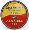 1934 Glennon's Beer/Old Mule Ale 12 inch Serving Tray Pittston, Pennsylvania
